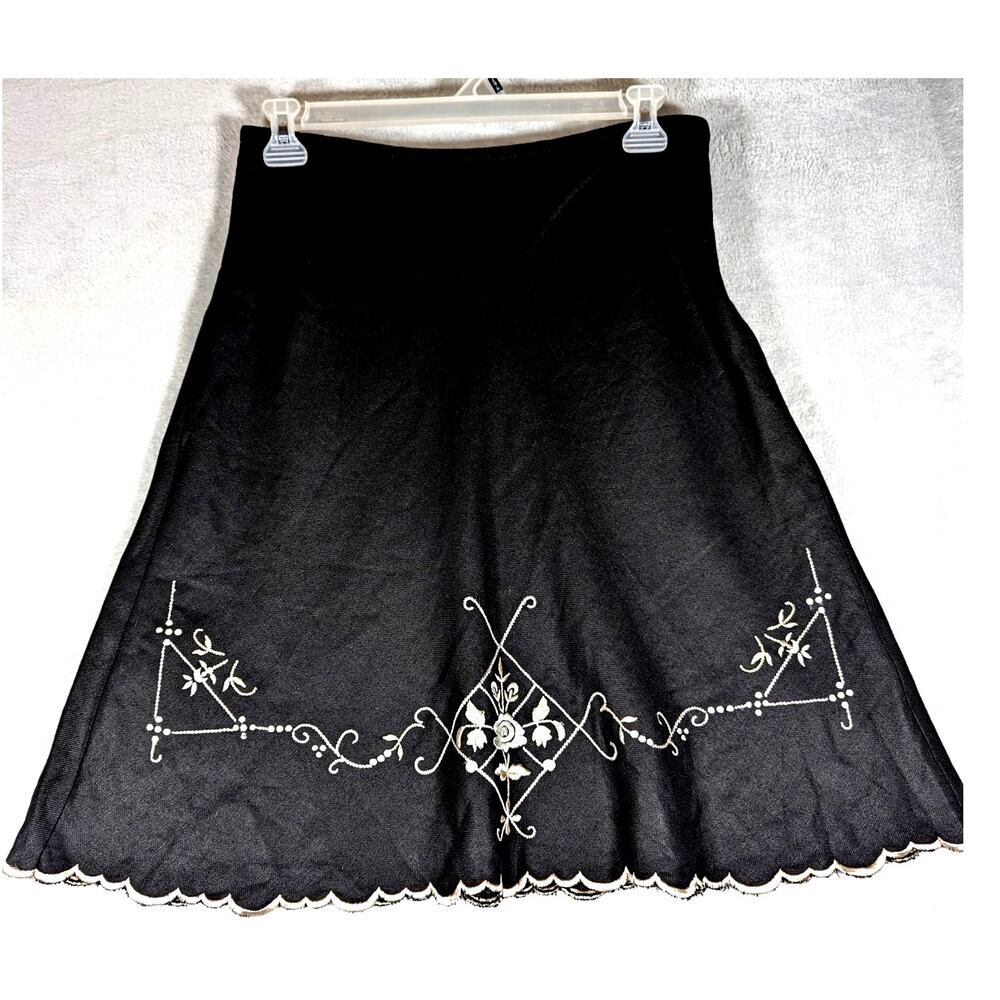 Ann Taylor Loft Back linen skirt Bias cut A Line Sz 12 Waist 33"GUC